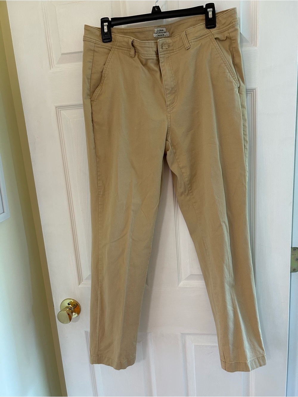 L.L. Bean Women's Khaki Straight-Leg Chinos - Light Tan